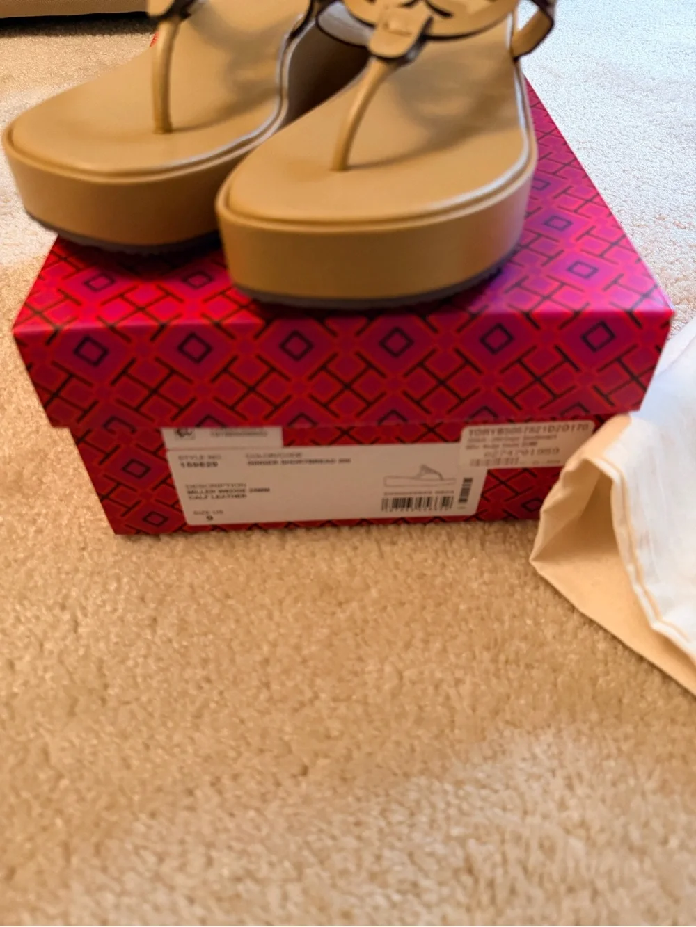 Tory Burch Miller Wedge Sandals 25mm - Size 9